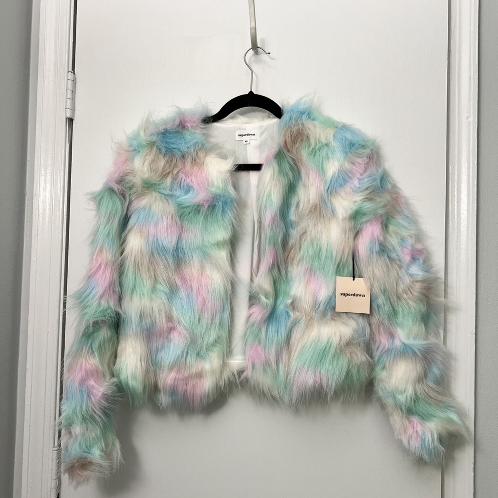 Superdown shiloh faux fur jacket
